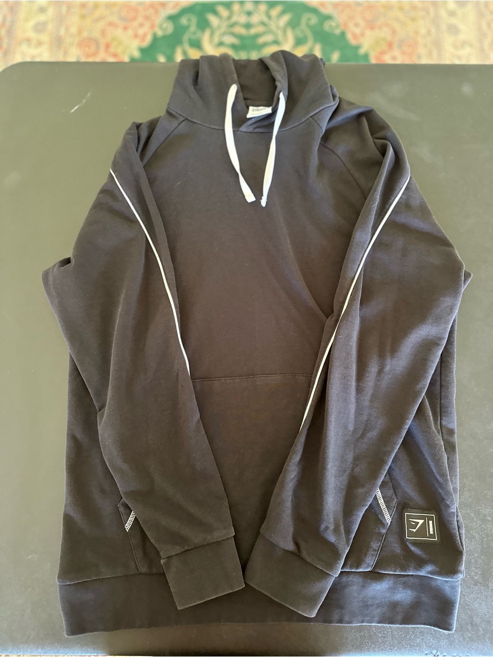 Gymshark Men's Black Pullover Hoodie Sweatshirt Size Medium